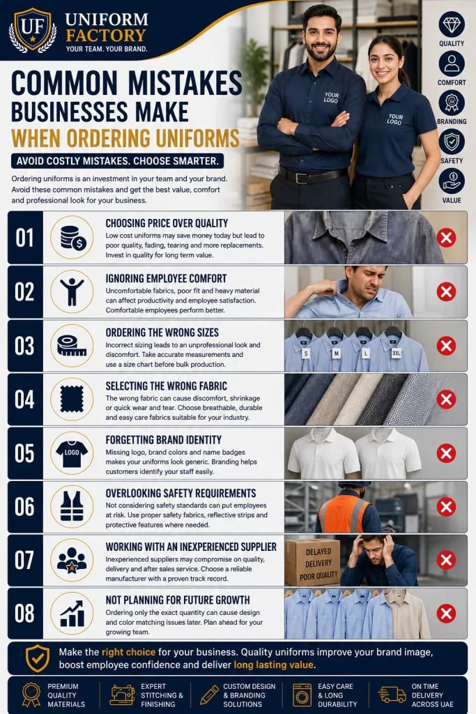 Common uniform ordering mistakes and tips