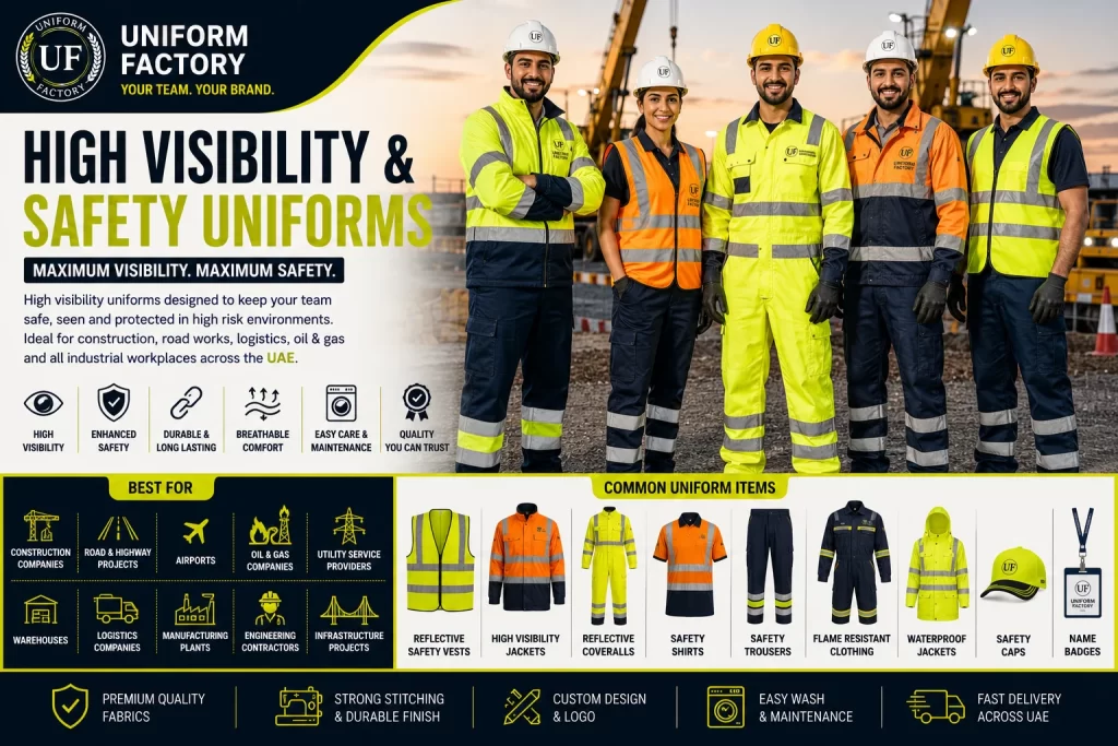 High visibility safety uniforms brochure