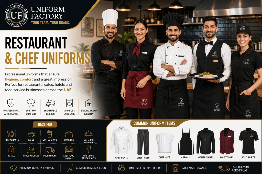 Restaurant and chef uniforms for UAE